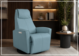 Fjords Urban Leather Power Recliner Chair with Swivel Glider Base-Sofa Bed