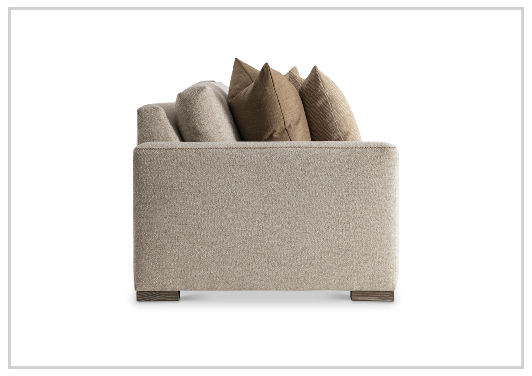 Bernhardt Vaughn Fabric Sofa With Oversized Track Arm and Throw Pillows - SOFABED