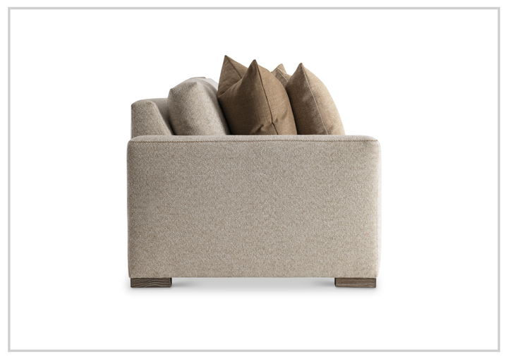 Bernhardt Vaughn Fabric Sofa With Oversized Track Arm and Throw Pillows - SOFABED