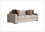 Bernhardt Vaughn Fabric Sofa With Oversized Track Arm and Throw Pillows - SOFABED
