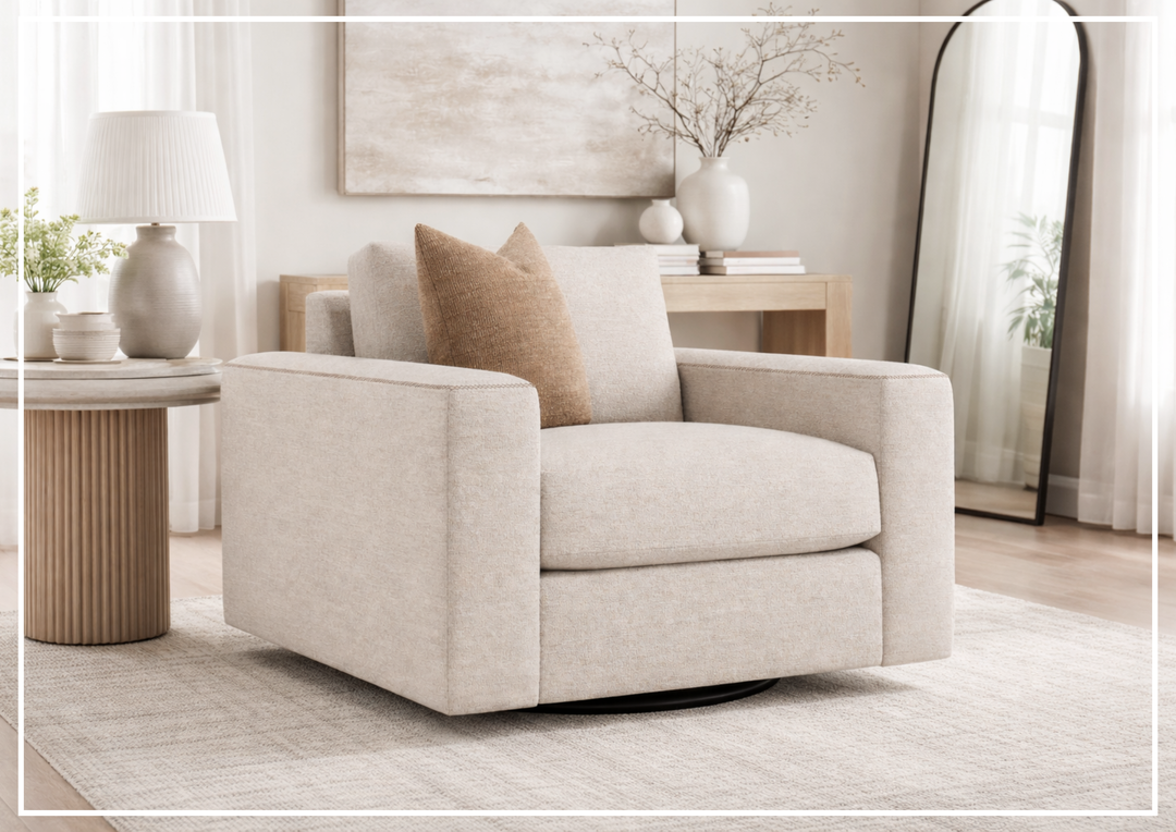 Bernhardt Vaughn Fabric Swivel Chair - SOFABED