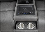 Klaussner Velisse Power Reclining Loveseat with Audio System