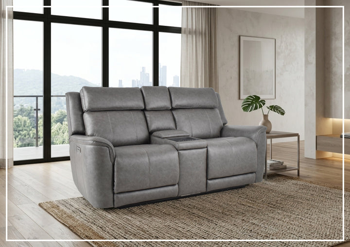 Klaussner Velisse Power Reclining Loveseat with Audio System