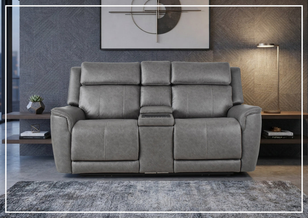 Klaussner Velisse Power Reclining Loveseat with Audio System