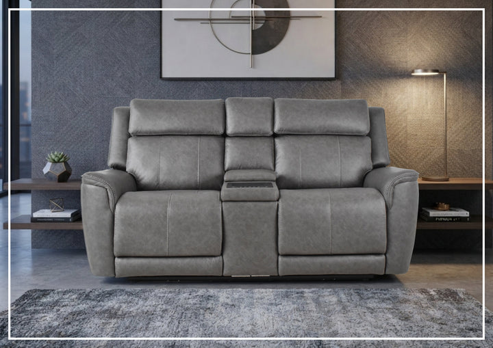 Klaussner Velisse Power Reclining Loveseat with Audio System
