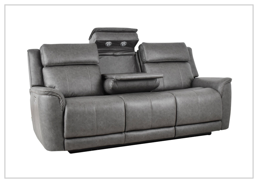 Klaussner Velisse Fabric Power Reclining Sofa With Adjustable Headrest