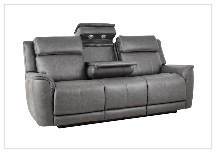 Klaussner Velisse Fabric Power Reclining Sofa With Adjustable Headrest