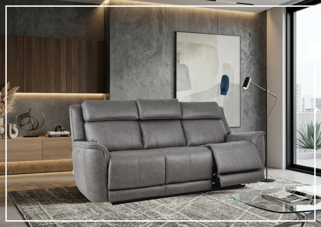 Klaussner Velisse Fabric Power Reclining Sofa With Adjustable Headrest