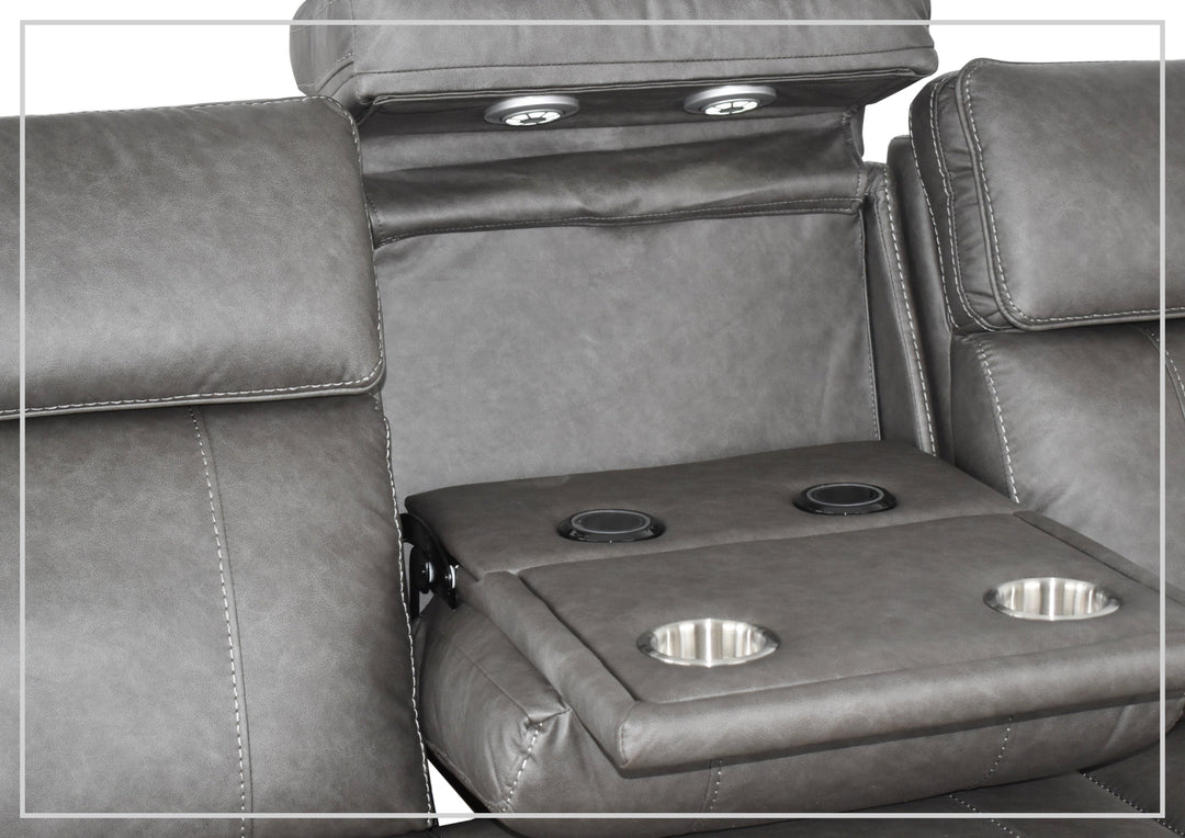 Klaussner Velisse Fabric Power Reclining Sofa With Adjustable Headrest