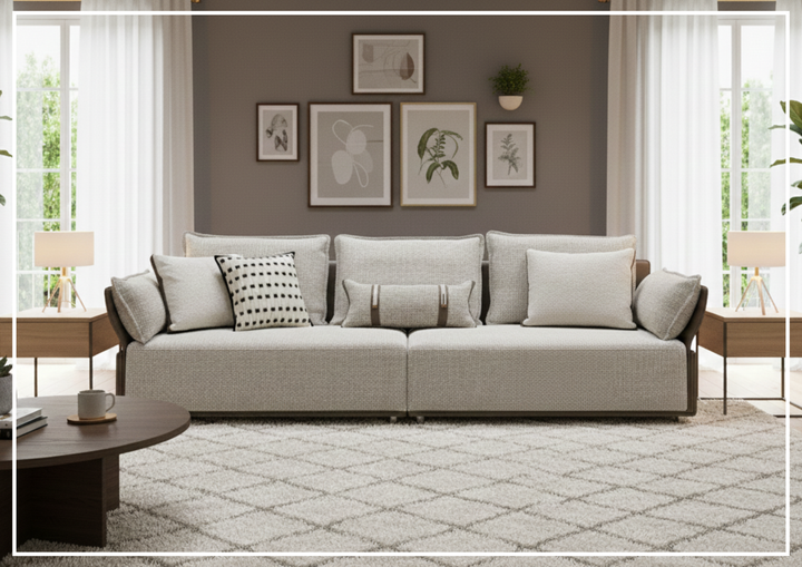 Klaussner Velluto 4-Seater Sofa in Beige-SOFABED