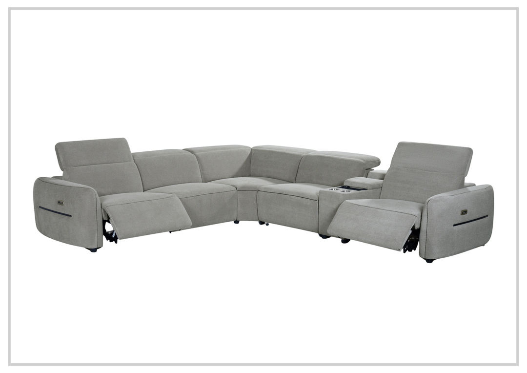 Klaussner Zentis Power Reclining Sectional Sofa With Power Footrest & Headrest - SOFABED