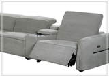 Klaussner Zentis Power Reclining Sectional Sofa With Power Footrest & Headrest - SOFABED