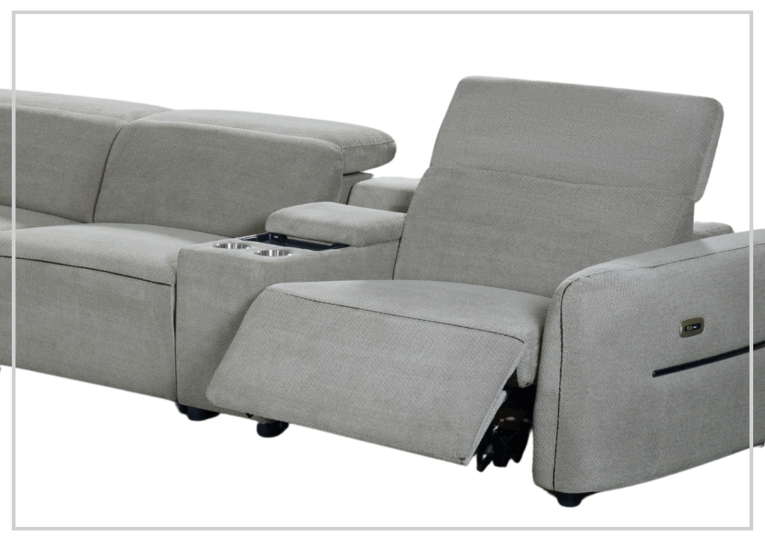 Klaussner Zentis Power Reclining Sectional Sofa With Power Footrest & Headrest - SOFABED