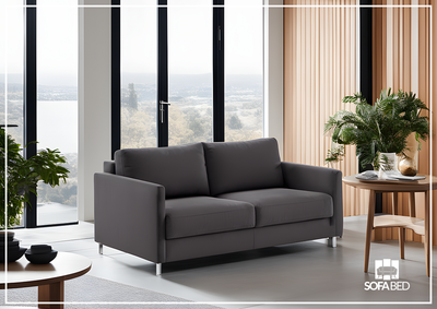 Elfin Queen Chair Sleeper Sofa with Chrome or Wood Legs