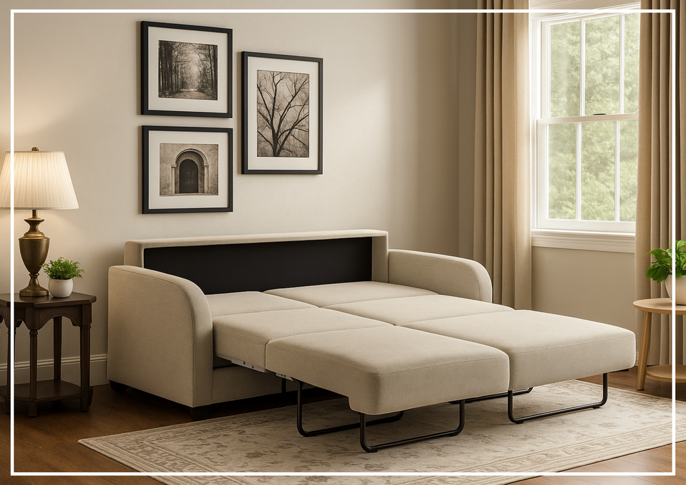 Luonto Aspen Fabric Sofa Sleeper With Nest Mechanism-SOFABED