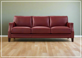 Hydeline Camano Brown Premium Leather 3-Seater Sofa