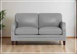 Hydeline Camano Stationary Brown Premium Leather Loveseat Sofa