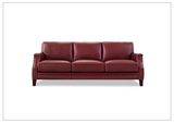 Hydeline Camano Brown Premium Leather 3-Seater Sofa