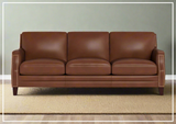 Hydeline Camano Brown Premium Leather 3-Seater Sofa