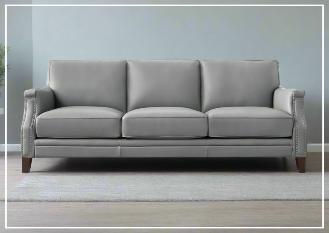 Hydeline Camano Brown Premium Leather 3-Seater Sofa