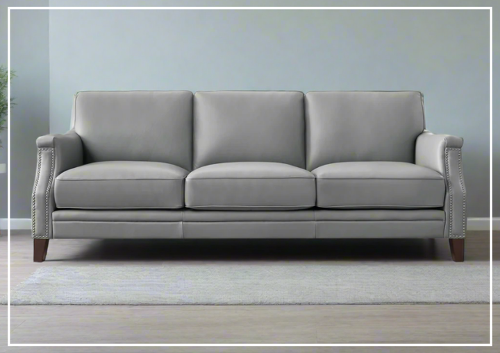 Hydeline Camano Brown Premium Leather 3-Seater Sofa
