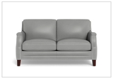 Hydeline Camano Stationary Brown Premium Leather Loveseat Sofa