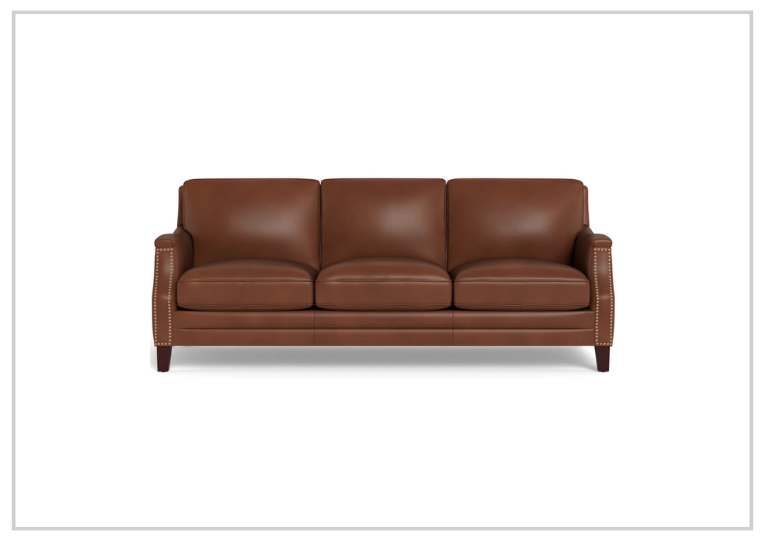 Hydeline Camano Brown Premium Leather 3-Seater Sofa