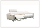 Klaussner Capri 3-seater Beige Leather Power Reclining Sofa