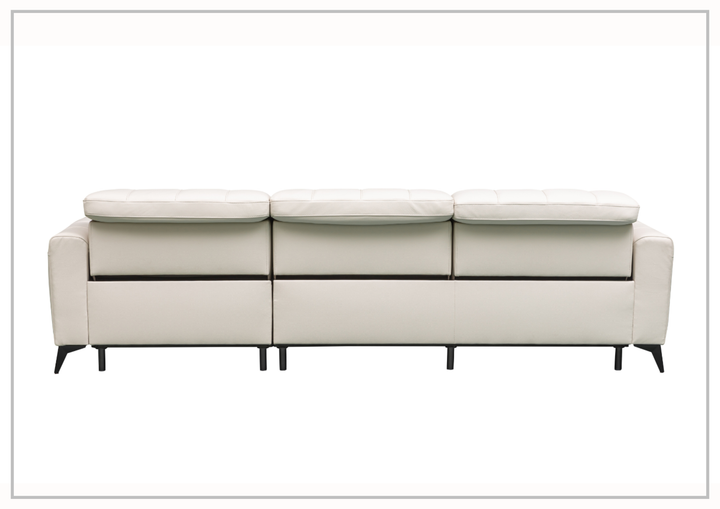 Klaussner Capri 3-seater Beige Leather Power Reclining Sofa