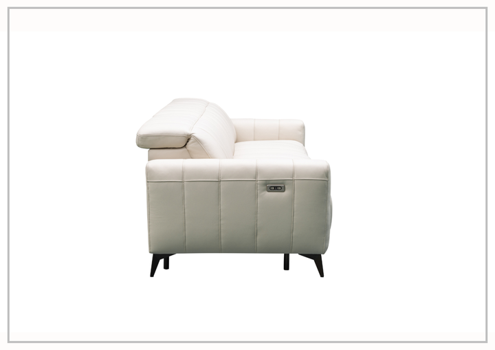 Klaussner Capri 3-seater Beige Leather Power Reclining Sofa