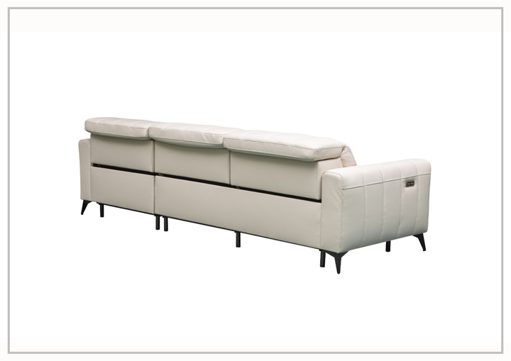 Klaussner Capri 3-seater Beige Leather Power Reclining Sofa