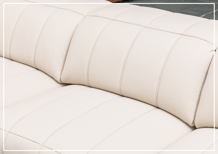 Klaussner Capri 3-seater Beige Leather Power Reclining Sofa