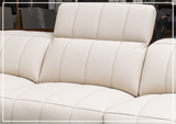Klaussner Capri 3-seater Beige Leather Power Reclining Sofa
