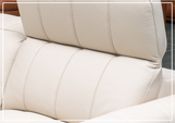Klaussner Capri 3-seater Beige Leather Power Reclining Sofa