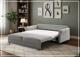 Luonto Charleston Fabric King Sleeper Sofa in Gray Goose Color