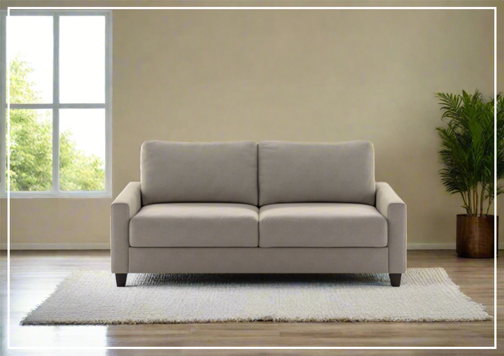 Luonto Nico Fabric Sleeper Sofa in All Sizes With Walnut or Chrome Leg Finish-SOFABED