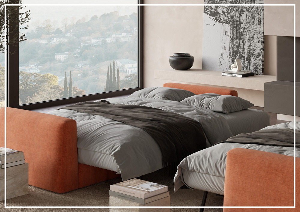 Innovation Living Cone 2-Seater Fabric Sleeper Sofa-SOFABED