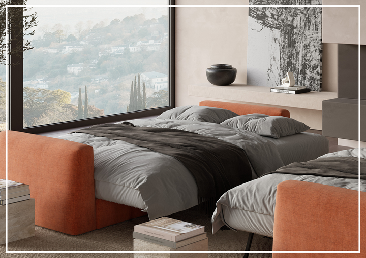 Innovation Living Cone 2-Seater Fabric Sleeper Sofa-SOFABED