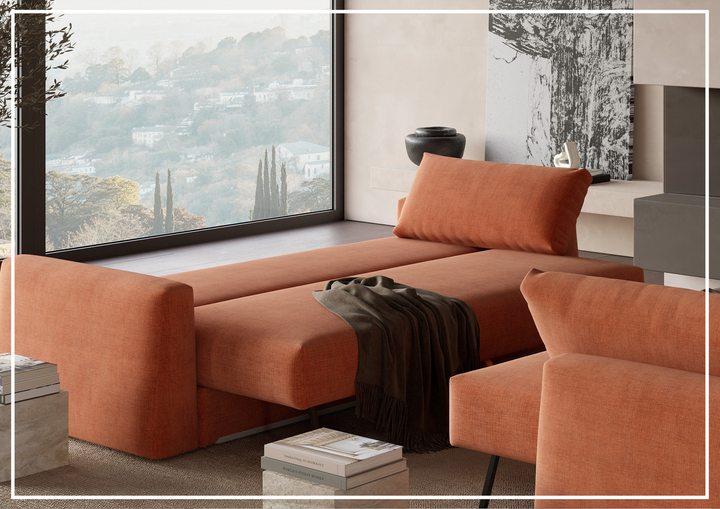 Innovation Living Cone 2-Seater Fabric Sleeper Sofa-SOFABED