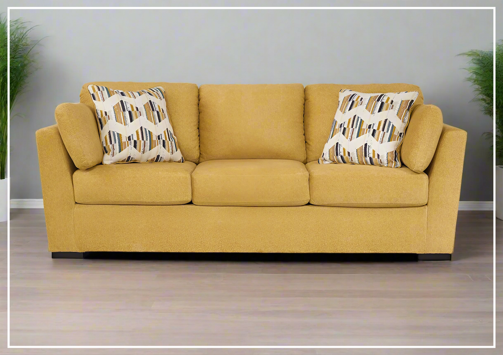 Buy Gio Italia Valeria 3 Seater Fabric Sofa in sunflower and teal