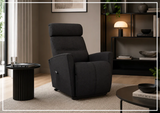 Fjords Milan Leather Power Lift Recliner Chair with Motorized Headrest-Sofabed