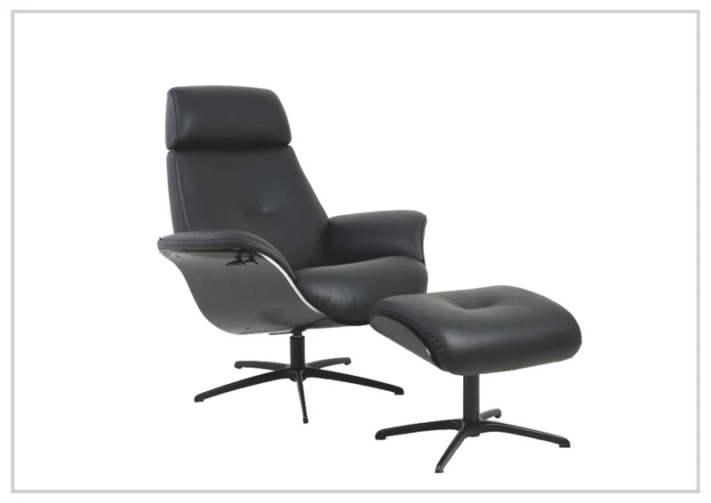 Fjords Falcon Manual Recliner Chair with Swivel Base & Footstool-Sofabed