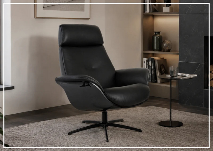 Fjords Falcon Manual Recliner Chair with Swivel Base & Footstool-Sofabed