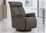 Fjords Jewel Leather Recliner Chair with Swivel & Gliding Motion-Sofabed