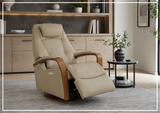 Fjords Helsinki Swing Relaxer Swivel Glider Recliner Chair in Leather