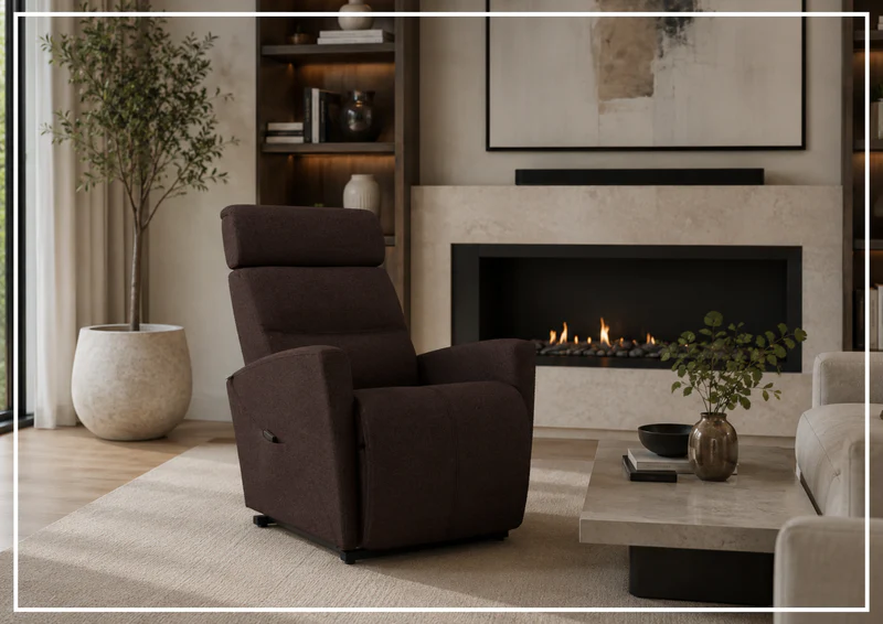 Fjords Milan Leather Power Lift Recliner Chair with Motorized Headrest-Sofabed