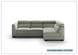 Luonto Halti Fabric Full XL Sectional Sleeper With Chaise Storage-SOFABED