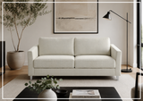 Luonto Monika Fabric Sleeper Sofa With Wood or Chrome Legs