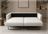 Luonto Monika Fabric Sleeper Sofa With Wood or Chrome Legs