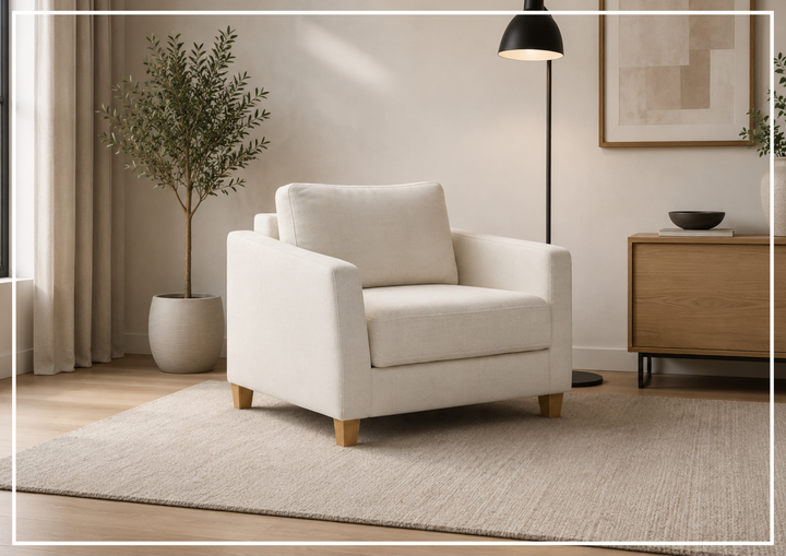 Luonto Monika Fabric Sleeper Sofa With Wood or Chrome Legs